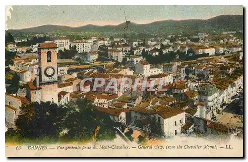 Cartes postales Cannes Vue generale prise du Mont Chevalier