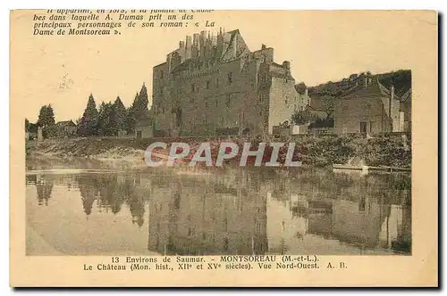 Cartes postales Envrions de Saumer Montsoreau M et L Le Chateau
