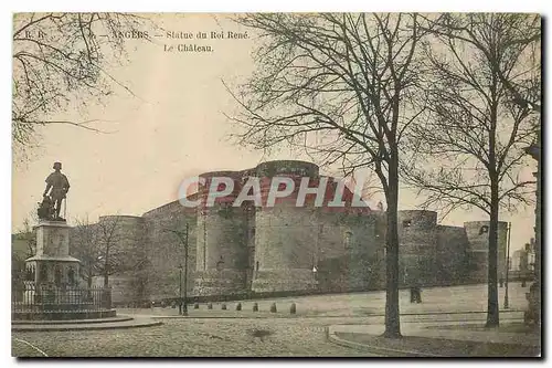 Cartes postales Angers Statue du Roi Rene Le Chateau