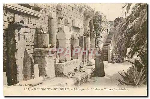 Cartes postales Ile Saint Honorat Abbaye de Lerins Musee lapidaire