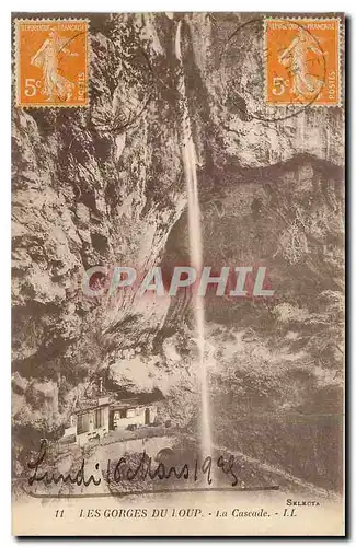 Ansichtskarte AK Les Gorges du Loup La Cascade