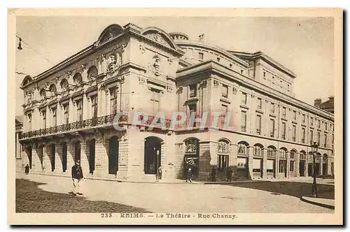 Ansichtskarte AK Reims Le Theatre Rue Chanzy