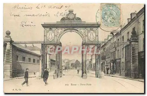Cartes postales Reims Porte Paris