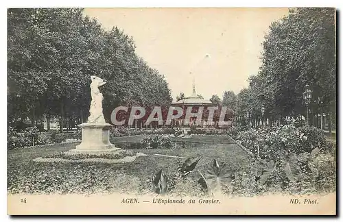 Cartes postales Agen l'Esplanade du Gravier