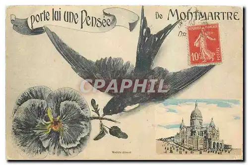 Cartes postales Porte lui une Pensee de Montmartre Paris