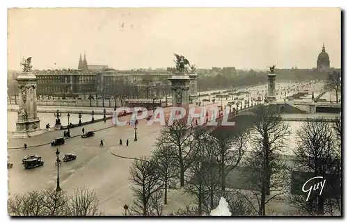 Cartes postales Paris et ses Merveilles Le Pont Alexandre III et l'esplanade des Invalides