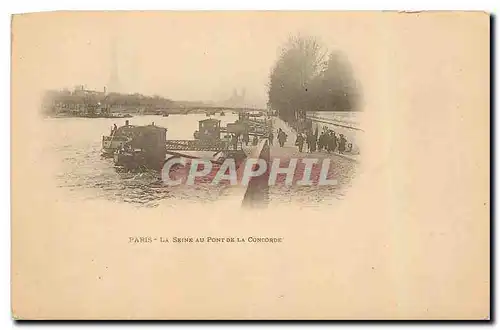 Ansichtskarte AK Paris La Seine au Pont de la Concorde Tour Eiffel