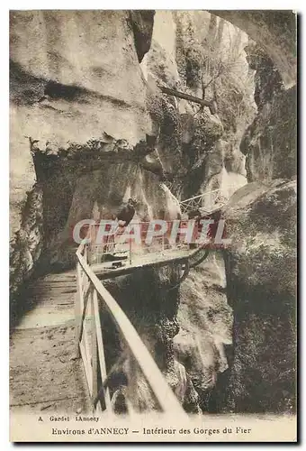 Ansichtskarte AK Environs d'Annecy Interieur des Gorges du Fier