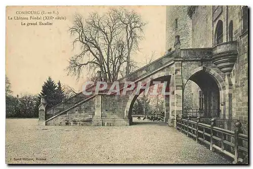 Ansichtskarte AK Combourg I et V Le Chateau feodal Le grand Escalier