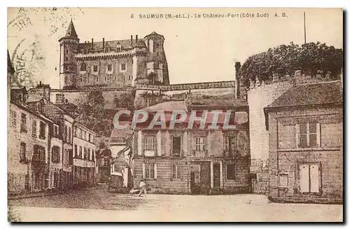 Cartes postales Saumur M et L le Chateau Fort Cote Sud