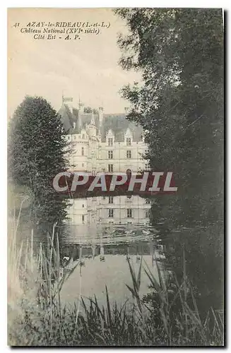 Cartes postales Azay le Rideau I et L Chateau National Cote Est