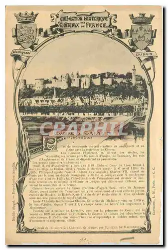 Cartes postales Collection Historique Chateaux de France Chateau de Chinon