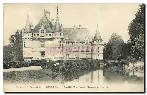 Cartes postales Azay le Rideau Le Chateau L'Indre et la Facade meridionale
