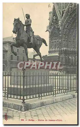 Ansichtskarte AK Reims Statue de Jeanne D'Arc