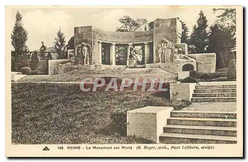 Cartes postales Reims Le Monument aux Morts