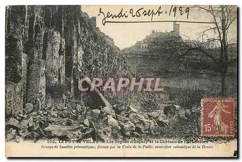 Cartes postales Le Puy en Velay Les Orgues d'Espaly et le Chateau de l'Arbousser