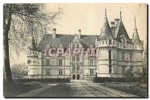 Cartes postales Azay le Rideau Indre et Loire Le Chateau Entree et facade principale