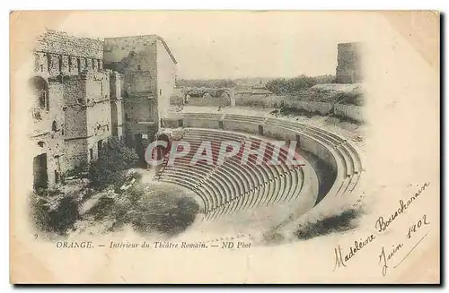 Cartes postales Orange Interieur du Theatre Romain