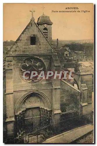 Cartes postales Arcueil Porte monumentale de l'Eglise