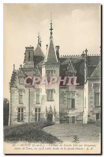 Cartes postales Monts I et L Chateau de Cande bati par Briconnel maire de Tours Aile droite de la facade Ouest