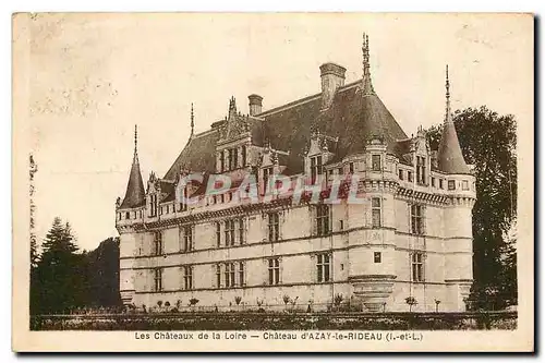 Cartes postales Les Chateaux de la Loire Chateau d'Azay le Rideau I et L