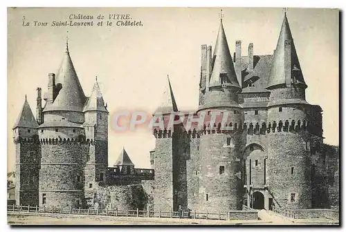 Ansichtskarte AK Chateau de Vitre La Tour Saint Laurent et le Chatelet