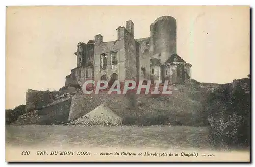 Cartes postales Env du Mont Dore Ruines du Chateau de Murols cote de la Chapelle