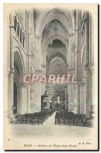 Cartes postales Blois Interieur de l'Eglise Saint Nicolas