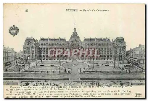 Cartes postales Rennes Palais du Commerce