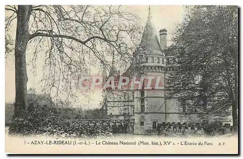 Cartes postales Azay le Rideau I et L Le Chateau National