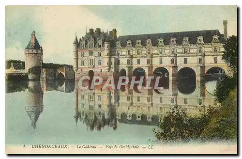 Cartes postales Chenonceaux Le Chateau Facade Occidentale