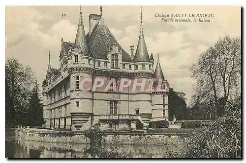 Cartes postales Chateau d'Azay le Rideau Facade orientale le Balcon