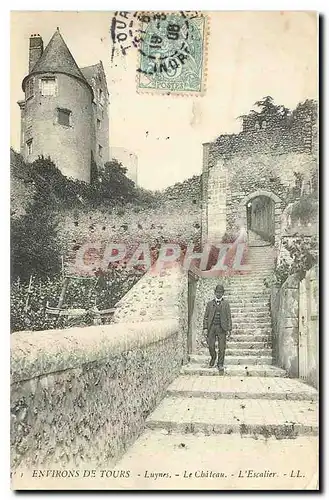 Cartes postales Environs de Tours Luynes Le Chateau L'Escalier