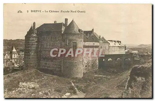 Cartes postales Dieppe Le Chateau Facade Nord Ouest