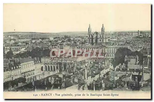 Cartes postales Nancy Vue generale prise de la Basilqiue Saint Epvre