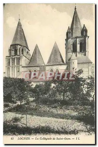 Ansichtskarte AK Loches La Collegiale de Saint Ours