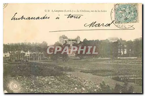 Cartes postales Luynes I et L Le Chateau vu de la Loire