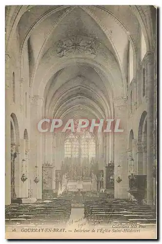 Cartes postales Gournay en Bray Interieur de l'Eglise Saint Hildevert