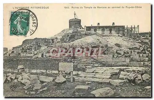 Cartes postales l'Auvergne Pittoresque Ruines du Temple de Mercure ay sommet du Puy de Dome