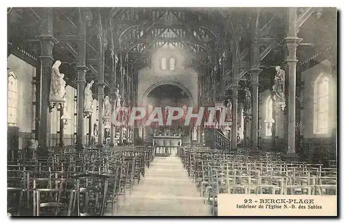 Cartes postales Berck Plage Interieur de l'Eglise