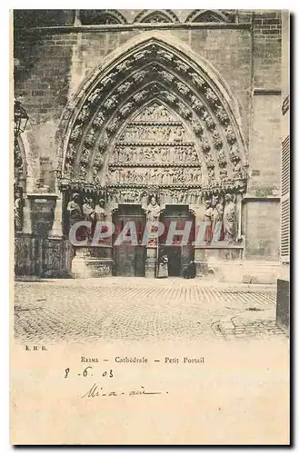 Cartes postales Reims Cathedrale Petit Portail