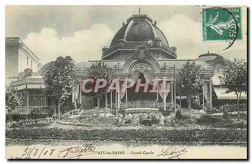 Cartes postales Aix les Bains Grand Cercle