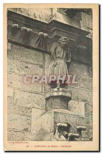 Cartes postales Cathedrale de Reims Cariatide