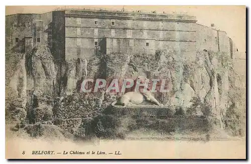 Cartes postales Belfort Le Chateau et le Lion