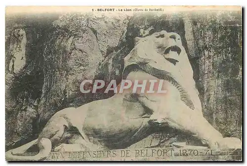 Cartes postales Belfort Le Lion Oeuvre de Bartholdi