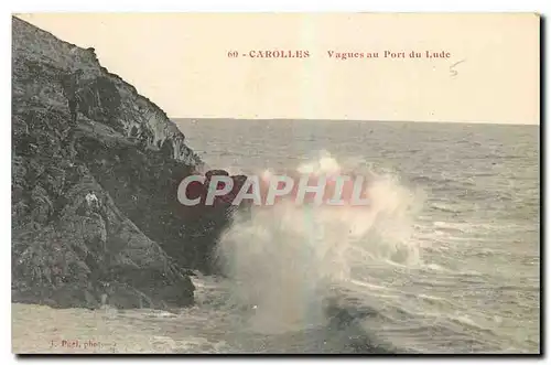 Cartes postales Carolles Vagues au Port du Lude