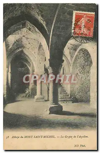 Cartes postales Abbaye du Mont Saint Michel La Cryptede l'Aquilon