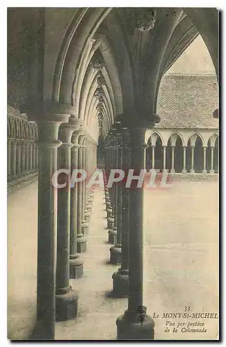 Cartes postales Le Mont St Michel Vue perspective de la Colonnade