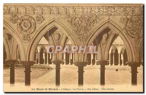 Cartes postales Le Mont Saint Michel l'Abbaye Le Cloitre