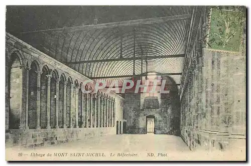Cartes postales Abbaye de Mont Saint Michel Le Refectoire